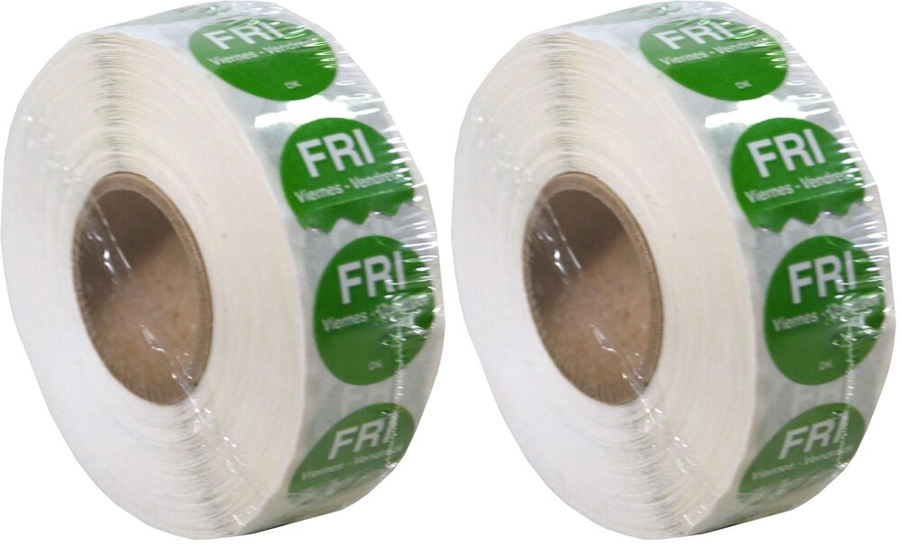 9892 IT1143925 Day of The Week 3/4" Circle Permanent Label, FRI Roll of